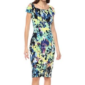 NICOLLE MILLER midi cold shoulder dress 6 NWT